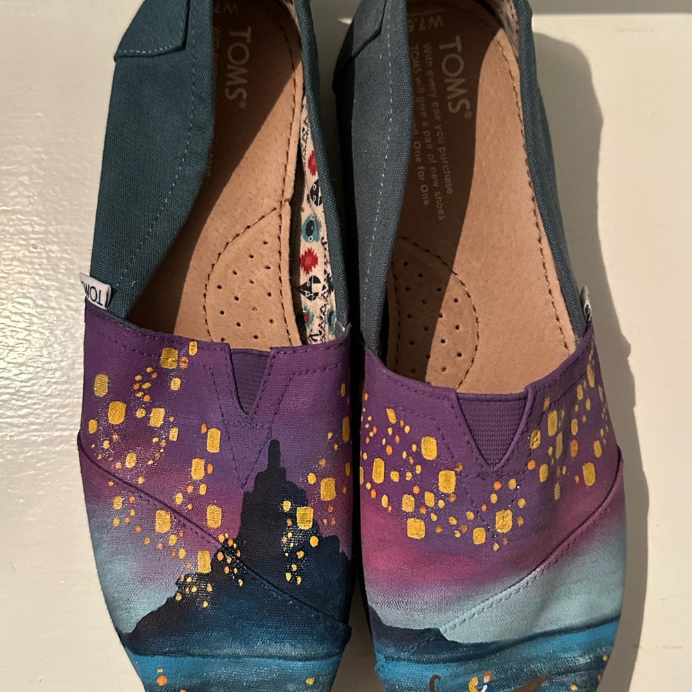 TOMS Hand Painted Tangled Slip-On Shoes